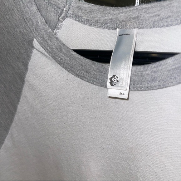 50/50 Cropped 3/4 Sleeve Raglan - Picture 2 of 4